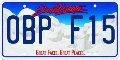 SD license plate 0BPF15