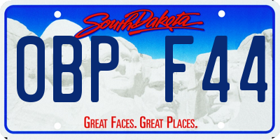 SD license plate 0BPF44