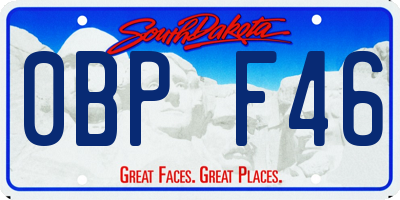 SD license plate 0BPF46