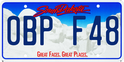 SD license plate 0BPF48