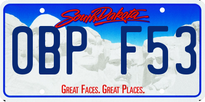 SD license plate 0BPF53