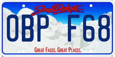 SD license plate 0BPF68