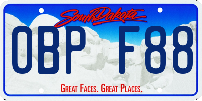 SD license plate 0BPF88