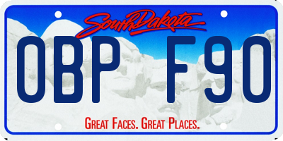 SD license plate 0BPF90