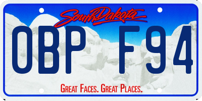 SD license plate 0BPF94