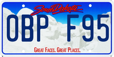 SD license plate 0BPF95