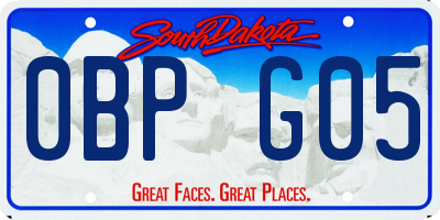 SD license plate 0BPG05