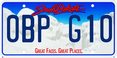 SD license plate 0BPG10