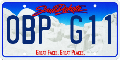 SD license plate 0BPG11
