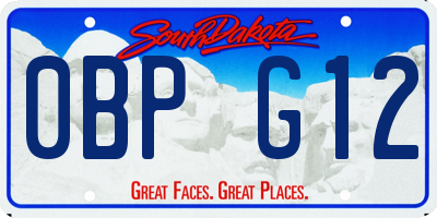 SD license plate 0BPG12