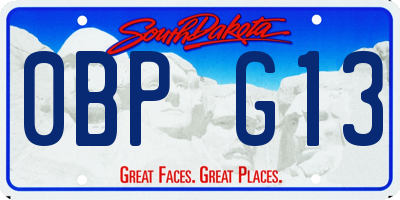 SD license plate 0BPG13