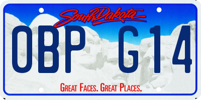 SD license plate 0BPG14