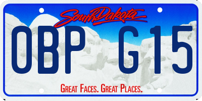 SD license plate 0BPG15