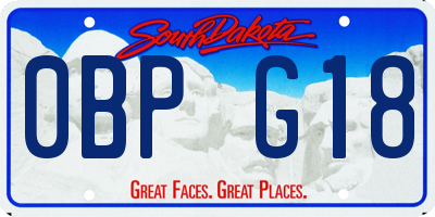 SD license plate 0BPG18