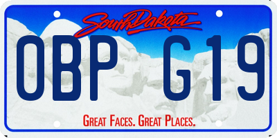 SD license plate 0BPG19