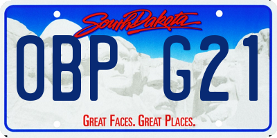 SD license plate 0BPG21