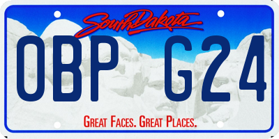 SD license plate 0BPG24