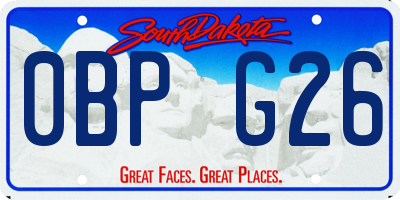 SD license plate 0BPG26