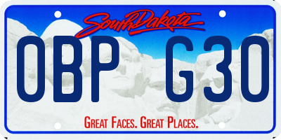 SD license plate 0BPG30