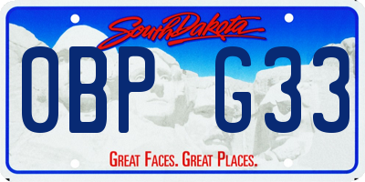 SD license plate 0BPG33