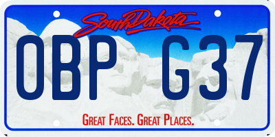 SD license plate 0BPG37