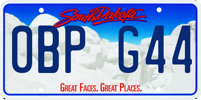 SD license plate 0BPG44