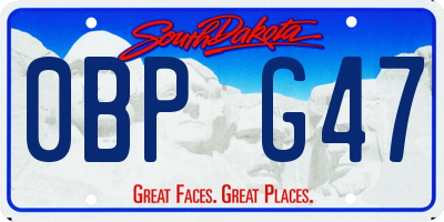 SD license plate 0BPG47