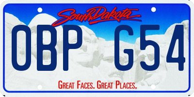 SD license plate 0BPG54