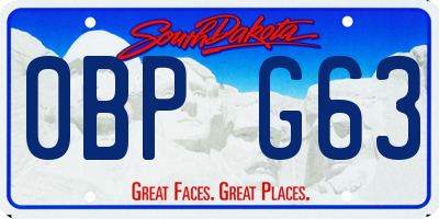 SD license plate 0BPG63