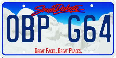 SD license plate 0BPG64