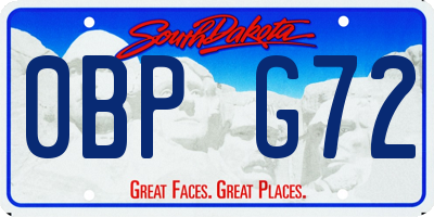 SD license plate 0BPG72