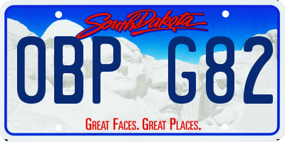 SD license plate 0BPG82