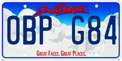 SD license plate 0BPG84