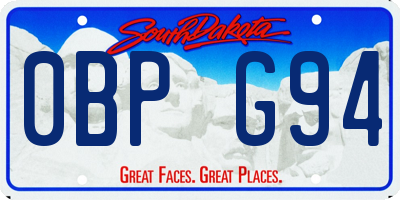SD license plate 0BPG94