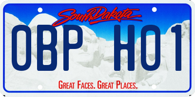 SD license plate 0BPH01
