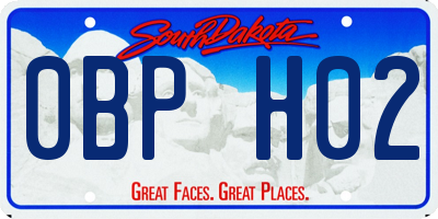 SD license plate 0BPH02