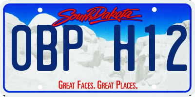 SD license plate 0BPH12