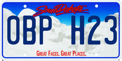 SD license plate 0BPH23