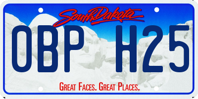 SD license plate 0BPH25
