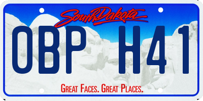 SD license plate 0BPH41