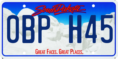 SD license plate 0BPH45