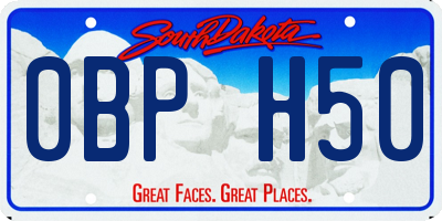 SD license plate 0BPH50