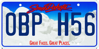 SD license plate 0BPH56