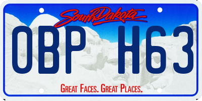 SD license plate 0BPH63