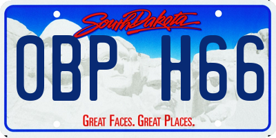 SD license plate 0BPH66