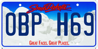 SD license plate 0BPH69