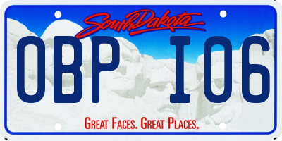 SD license plate 0BPI06