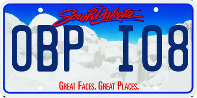 SD license plate 0BPI08