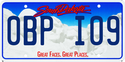 SD license plate 0BPI09