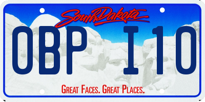 SD license plate 0BPI10
